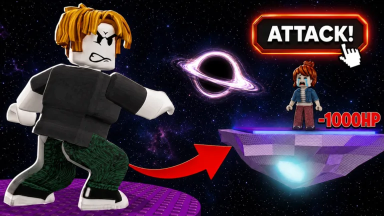 Merge a Black Hole official Roblox artwork with a glowing space vortex