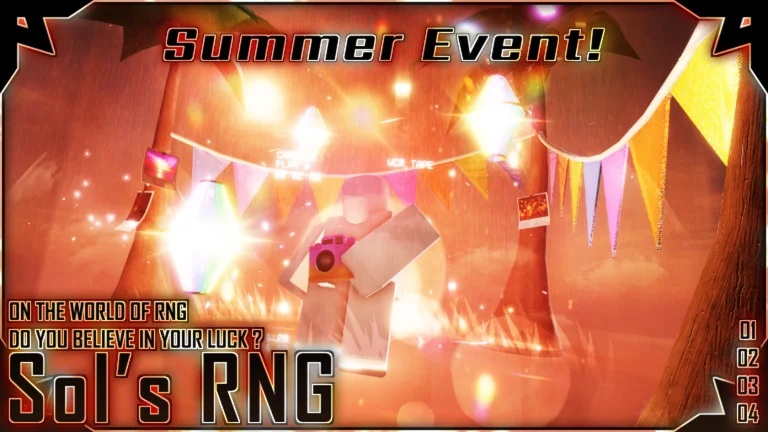 Official Sol's RNG Roblox artwork showing aura rolling and the Summer Event